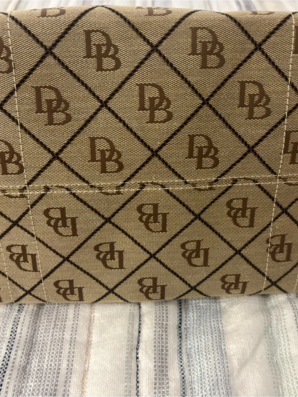 Dooney & Bourke DB Signature Monogram Barrel Satchel Bag- never used